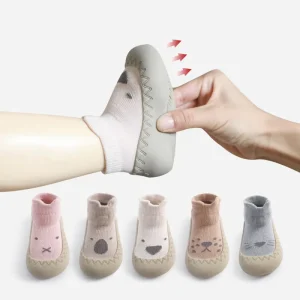 Baby Toddler Sock Shoes Kids Cute Animal Pattern Soft Rubber Sole Non Slip Socks Floor Slipper Boys Girls First Walking