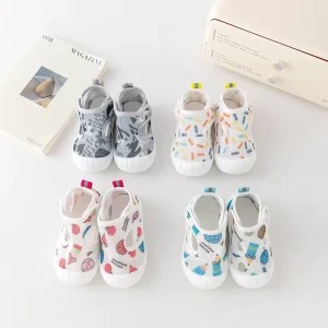 Baby Toddler Sock Shoes with Rubber Sole Breathable Walking Shoes Infant Non Slip Walking Shoes Outdoor Indoor
