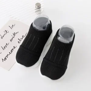 Baby Toddler Walking Shoes Anti Slip TPE Sole Skin Friendly Material Kids Shoes in Simple Classic Design for Toddlers