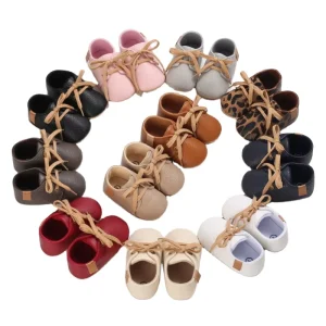 Baby Walking Shoes Soft soled Newborn Sport Casual Shoes PU Leather Soft Rubber Sole Anti Slip Infant Walking Shoes