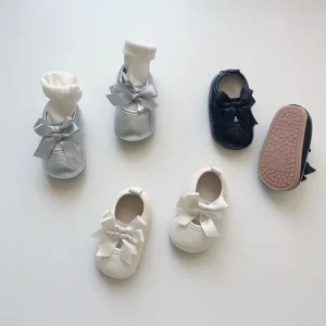 Baby Walking Shoes Spring Infant Girls Cute Bow Princess Shoes Soft Bottom Non slip Baby Shoes