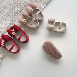 Baby Walking Shoes Spring and Autumn Cute Infant Girls Bow Shoes Non-slip Baby Shoes