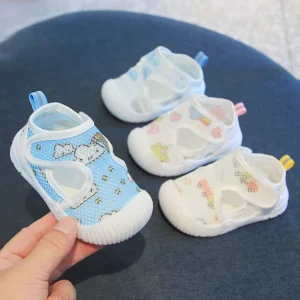 Baby Walking Shoes Toddler First Walkers Boys Girls Summer Mesh Sneaker Soft Sole Aanti Slip Sandals M001