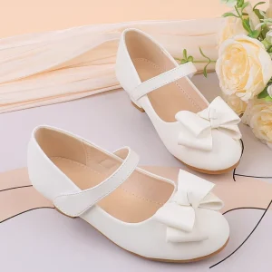 Baby girls shoes Kids sport shoes girls shoes dress shoes Girls’ Princess Summer Shoes Rubber Soft Sole Bow Design dress shoes