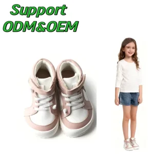 Babyhappy Kids Footwear Anti Slippery Wide Toe Design Children Ankle Casual Sport Shoes Sneaker