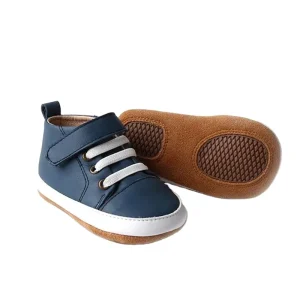 Babyhappy Popular Genuine Leather High Top Soft Sole Walking Sneaker Casual Shoes for 0-2 Years Baby Toddler