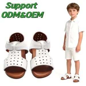 Babyhappy Unisex Summer Casual Sandals New Design Kids Boys Genuine Leather Antu Slip Outdoor Sandal Shoes
