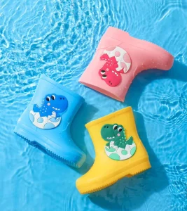 Back to School Gear PVC Anti Slip Cartoon Rain Shoes for Preschool Middle Aged Children Cute Rain Boots