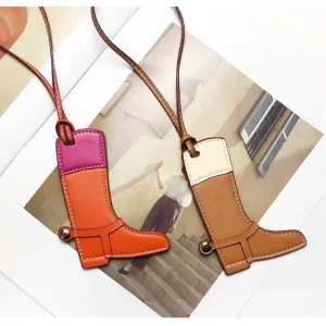 Bag Pendant Leather Shoes Manual Boots Color Matching One Hundred Vegetables Blue Children Bag Pony Hanging
