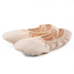 Ballet Shoes for Girls Pink Ballet Slippers Split Sole Satin Women Dance Shoes Flats with Ribbon for Yoga Gymnastics Performance