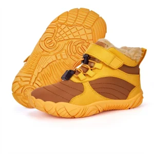 Barefoot Winter Shoes Unisex Kids Waterproof Synthetic Upper Warm Lining Non Slip Trail Running Outdoor Boots