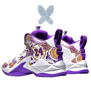 Basketball Shoes Men’s High Top for Older Kids Teenagers Lightweight Non Slip Breathable Shock Absorption Cushion