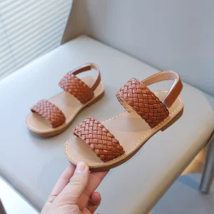 Beach Sandal Kid Shoe Summer Flat Sandal Children’s Shoe Designer Casual Shoe Leather Sandal Girl’s Boy’s Shoe for Kids