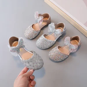 Beautiful Princess Shoes Kids Girls Big Butterfly Shoes Girls Kids Dress Party Shoes