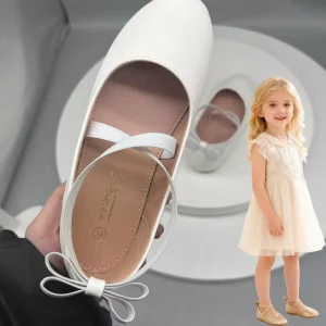 Beautiful Pu Leather Kids Girls Princess Ballet Shoes Flatted Light Dance Dress Party Children Girls Shoes