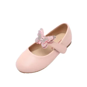 Best selling Children’s Dress Shoes Colorful Butterfly Flower Children’s Shoes Soft soled Casual Party Dress Girls’ Shoes