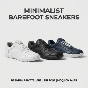 Biomechanical Minimalist Barefoot Sneakers Wide Toe Box Zero Drop Leather Men Women Casual Shoes ODM/OEM Factory