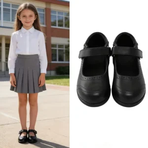 Black Dress Shoes Girls School Uniforms Shoe for Kids and Teenagers