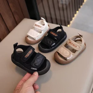 Black Kids Beach Sandals Fashion Toddler Footwear Boys for School Designer White Soft Children’s Summer Shoes