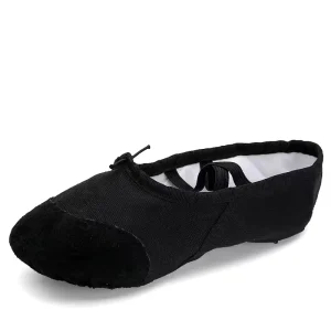 Black Soft Soled Cotton Ballet Practice Children Shoes Kids Dance Shoes
