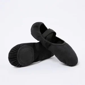 Black Split Sole Stretch Child Soft Canvas Ballet Shoes Girls Dance Shoes