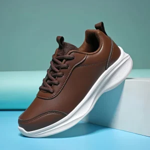 Black Sporty Mesh Lining Shoes for Men Women Thick Soled Lightweight Waterproof Plus Size Casual Comfortable Work Shoes