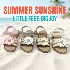 Bosirui Summer Fashion Kids Sandals Princess Style Cute Fancy Anti Slip PVC & EVA Insole Slippers for Girls Baby Newest