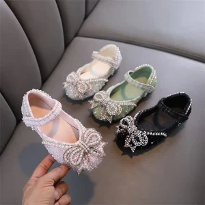 Bow Princess Baby Children Student Single Shoe Dance Performance Shoes