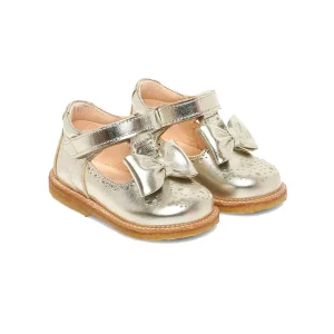 Bowknot Fancy Design Rubber Sole Leather Kids Dress Mary Jane Girls Shoes