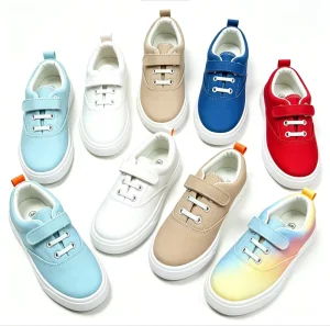 Boy & Girl Lace up Low Top Breathable Canvas Sneakers Lightweight Soft Comfortable Casual Outdoor Shoes