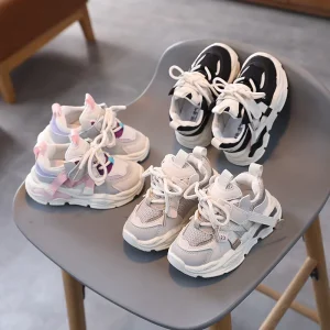 Boy Girl Mesh Running Shoes Soft Sole Outdoor Children Shoes Casual Sneakers Breathable Sports Shoe Lightweight Kids Sneaker