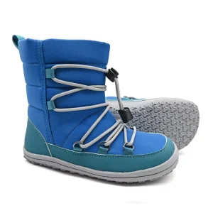 Boy Girls Warm Keeping Inner Fur Flat Anti-Slip Natural Rubber Outsole Snow Hiking Shoes Winter Boots