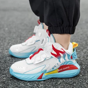 Boys Basketball Shoe Breathable Kids Sport Sneaker for School Training 31 40 Size