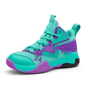 Boys Basketball Shoes 024 Spring autumn Sneakers Game day Training Breathable Mesh Non slip Velcro