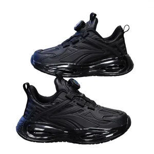 Boys’ Basketball Shoes Leather Waterproof Fleece Lined Non Slip Sports Running Shoes