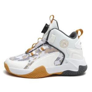 Boys’ Basketball Shoes Mesh Breathable Children’s Sports Shoes Professional Anti Slip Wear Resistant Shoes for Winter