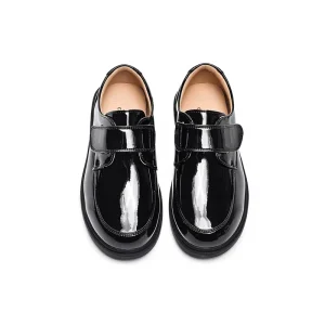 Boys Black School Leather Shoes Soft Non Slip Kid’s Uniform Dress Footwear