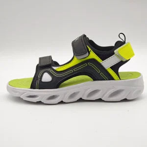 Boys’ Black Yellow White Summer Fisherman Sandals Lightweight Hook Loop Soft Sole Comfortable Outdoor Sports Shoes
