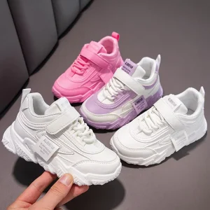 Boys Girls Casual Sneakers Cushion Sport Loafers for Summer Basketball Kids’ Shoes PU Fashion for Infants Meninos