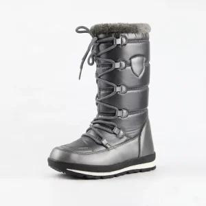 Boys Girls Knee-high Boots PU Leather Boots Warm Cotton Kids Fashion Boots Children Winter Shoes