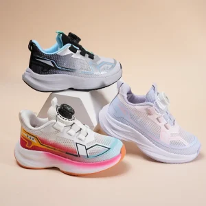 Boys Girls Mesh Thick Sole Sports Shoes Children’s Sports Shoes Mesh Upper Youth Casual Walking Shoes with Mesh Lining