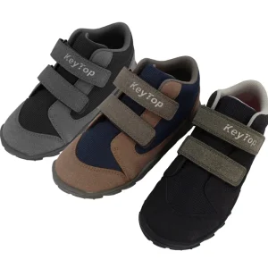 Boys Girls Mid Top Sports Shoes Lightweight Mesh Hook and Loop Quick Wear Free Toes Natural Growth Children Wide Toe Box Shoes