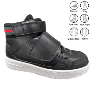 Boys Girls Tiptoe Walking Custom Hospital Clinic Use Kids High Top Corrective Shoes Microfiber Upper Anti-Slip Sole Orthopedic