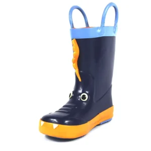 Boys Girls Toddler Animal Rain Boots Anti-Slip Waterproof Rubber Gumboot Handle Cotton Lining Midi Fashion Trend Gumboots