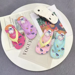 Boys Kids Girls Summer Beach Shoes Indoor House Cartoon Slippers Shoes Custom Print Flip Flops Girls Slippers for Kids Girl