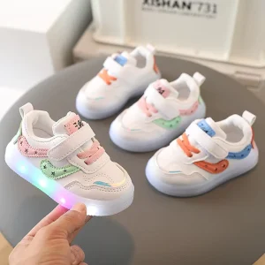 Boys LED Light Up Shoes for Children Toddler Baby Lightweight Footwear Colorful Sneakers