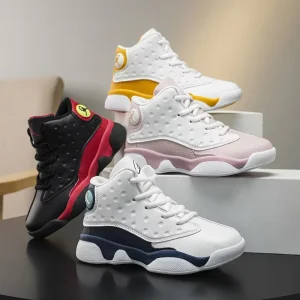 Boys’ Shoes Basketball Shoes Anti Slip Shoes for Teenagers Mid Top Training Shoes for Girls Casual Trendy Shoes