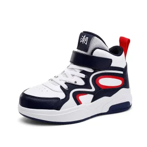 Boy’s Shoes Spring New Children’s High-top Board Shoes Anti-slip Wear-resistant Medium Large Casual Running Sports Shoes