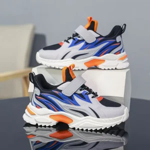 Boys Shoes Spring New Mesh Breathable Children’s Sneakers Non-Slip Wear-Resistant Middle Big Kids Dad Running Shoes Model
