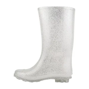 Boys Silver Slip On Girls Rain Boots Kids Glitter Waterproof Boots